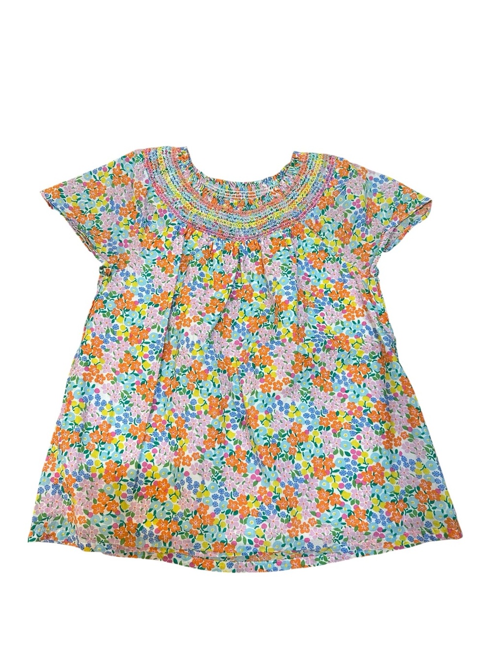 Mini Boden Girls S/S Shirt Top Multicolor Floral Size 8-9Y